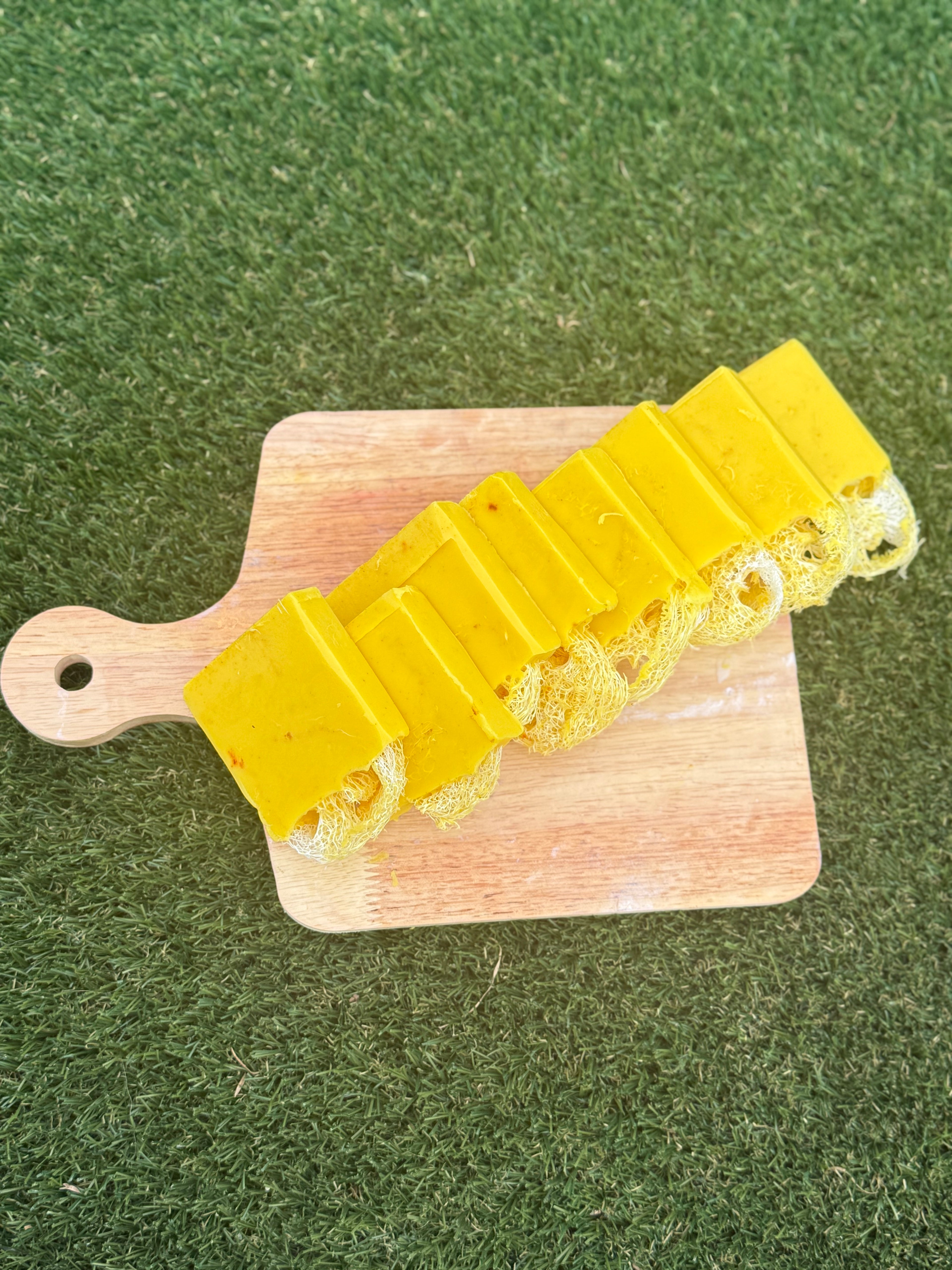 Natural Tumeric Luffa Exfoliating Soap: Body Bar