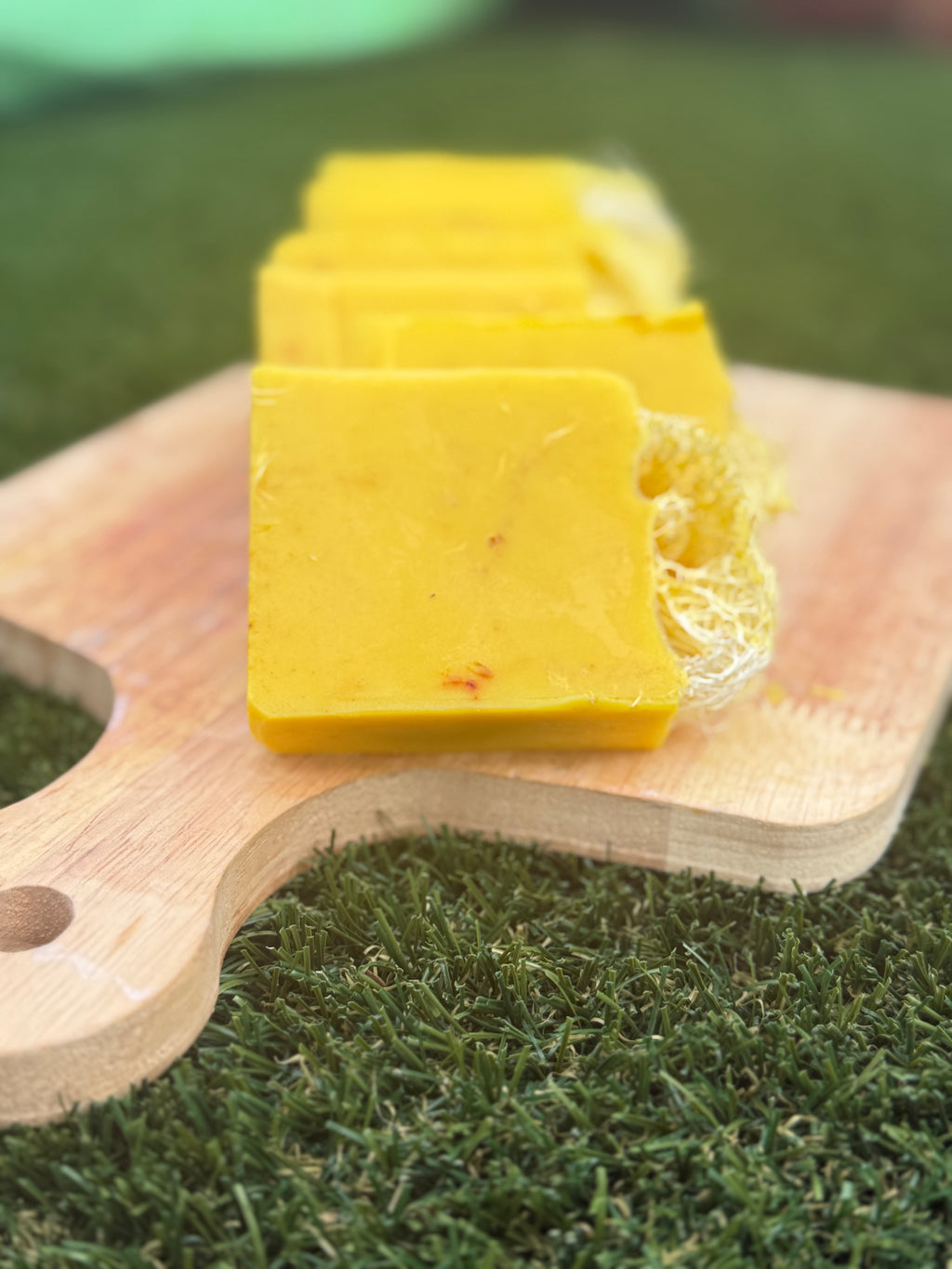 Natural Tumeric Luffa Exfoliating Soap: Body Bar