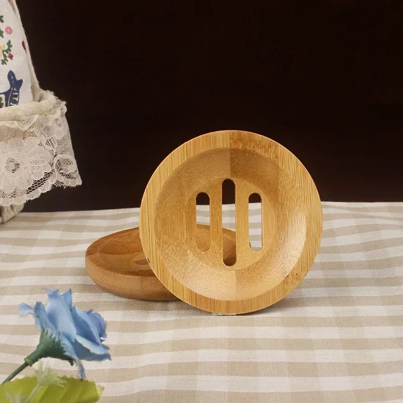 Natural Bamboo Soap Holder- Drain Box to Prevent Mildew