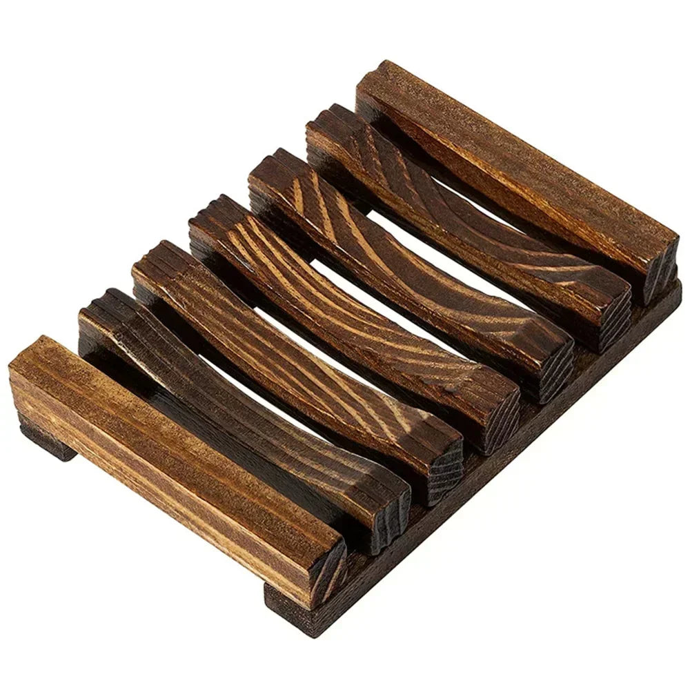Natural Bamboo Soap Holder- Drain Box to Prevent Mildew